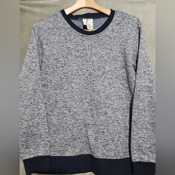 FB Women's Blue Gray Colorblock Long Sleeve Sweater - Picture 1 of 5